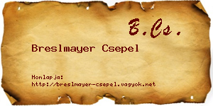 Breslmayer Csepel névjegykártya